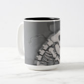 恐竜の化石 ツートーンマグカップ (正面左)