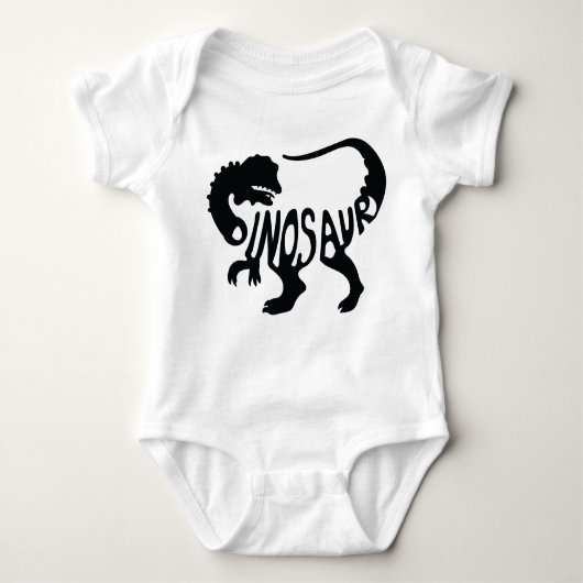 恐竜の化石 ベビーボディスーツ (正面)