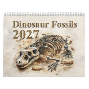 恐竜の化石 – 先史時代の化石 2027 カレンダー