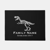 恐竜の化石Dinoの姓 ドアマット (正面)