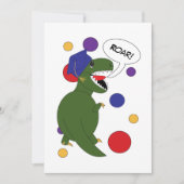 恐竜の卒業おもしろい写真 案内状 (正面)