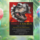 恐竜の印刷可能誕生日 招待状