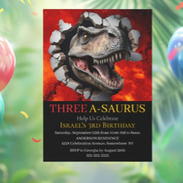 恐竜の印刷可能誕生日 招待状
