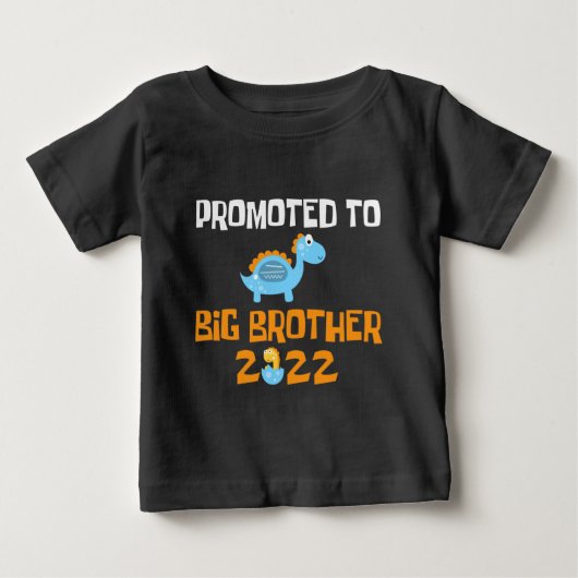 恐竜の卵から生まれた兄貴に昇格 ベビーTシャツ (正面)
