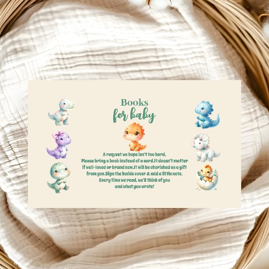 恐竜の卵かわいい水の色のベビー本ベビー エンクロージャーカード
