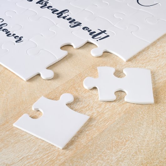 恐竜の卵かわいい水の色離れの赤ちゃんシャワー ジグソーパズル (側面)