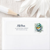 恐竜の卵かわいい水の色離れの赤ちゃんシャワー ラベル (インサイチュ)