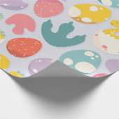 恐竜の卵と足跡 ラッピングペーパー (角)