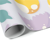 恐竜の卵と足跡 ラッピングペーパー (ロールコーナー)