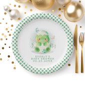 恐竜の卵の水の色ベビーシャワー紙プレート ペーパープレート