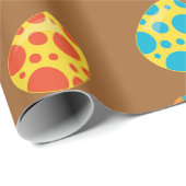 恐竜の卵プレヒストリックキッズパーティーラップ ラッピングペーパー (ロールコーナー)