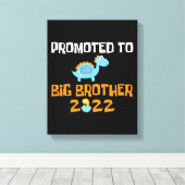 恐竜の卵孵化がビッグブラザーに昇格 キャンバスプリント (インサイチュ (ウッドフロア))