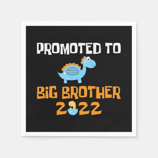 恐竜の卵孵化がビッグブラザーに昇格 スタンダードカクテルナプキン (正面)