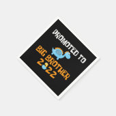 恐竜の卵孵化がビッグブラザーに昇格 スタンダードカクテルナプキン (角)