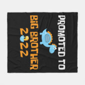 恐竜の卵孵化がビッグブラザーに昇格 フリースブランケット (正面(横))