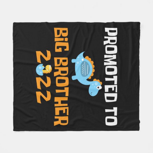 恐竜の卵孵化がビッグブラザーに昇格 フリースブランケット (正面(横))