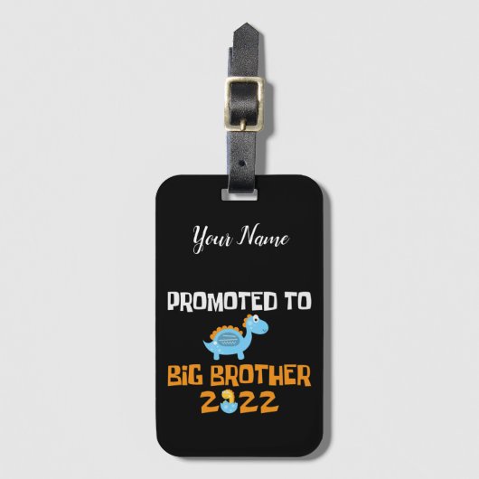 恐竜の卵孵化がビッグブラザーに昇格 ラゲッジタグ (正面縦)