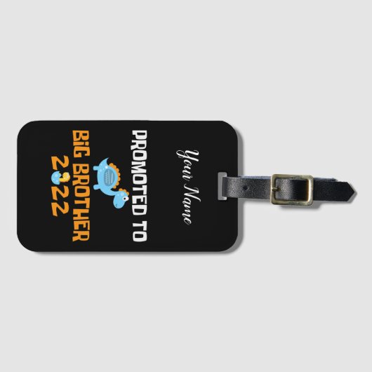 恐竜の卵孵化がビッグブラザーに昇格 ラゲッジタグ (正面横)