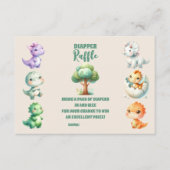 恐竜の卵 赤ちゃん おむつ ラッフル かわいい 水彩 エンクロージャーカード (正面)