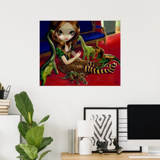 恐竜の友人3アートプリントファンタジーローブローゴシック ポスター (ホームオフィス)