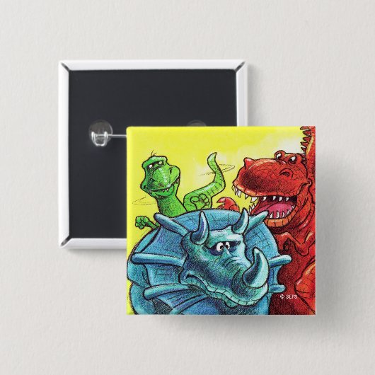 恐竜の友人 缶バッジ (正面&裏面)