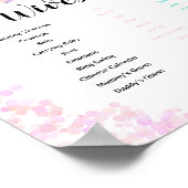 恐竜の古い妻の物語ピンクの青い水色のサイン ポスター (角)