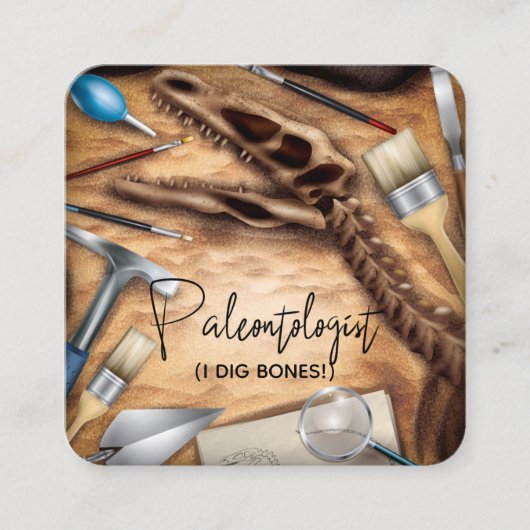 恐竜の古生物学者の名刺 スクエア名刺 (正面)