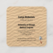 恐竜の古生物学者の名刺 スクエア名刺 (裏面)