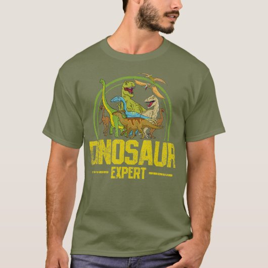 恐竜の古生物学者ヴィンテージ Tシャツ (正面)