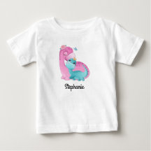 恐竜の名入りベビーTシャツ