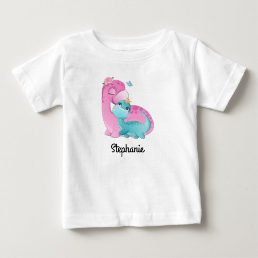 恐竜の名入りベビーTシャツ ベビーTシャツ (正面)