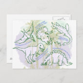 恐竜の名前の手書きポストカードの言い方 ポストカード (正面/裏面)