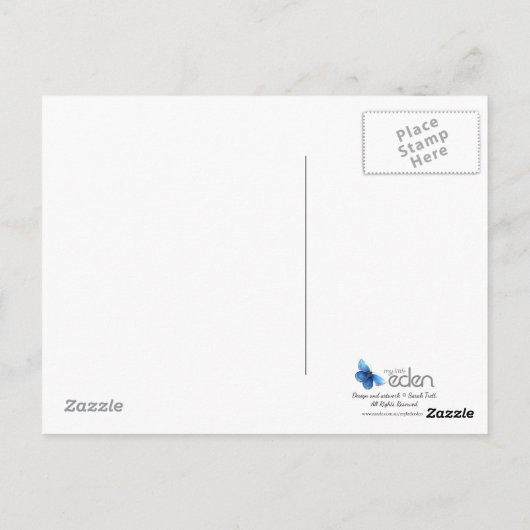 恐竜の名前の手書きポストカードの言い方 ポストカード (裏面)