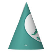 恐竜の名前入りな誕生会の帽子 パーティーハット (左)