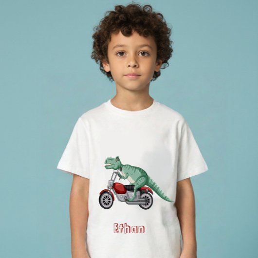 恐竜の名前入りカスタマイズ ベビーTシャツ