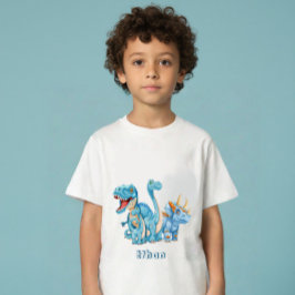恐竜の名前入りカスタマイズ ベビーTシャツ