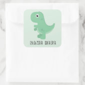 恐竜の名前新学期この本は属する スクエアシール (バッグ)