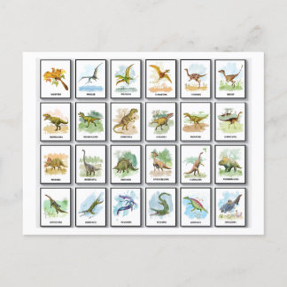 恐竜の名前 シーズンポストカード