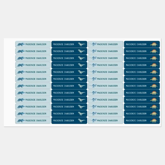 恐竜の名前 ラベル (シート)