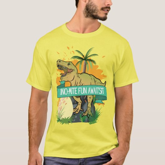 恐竜の名言 カートゥーン Tシャツ (正面)