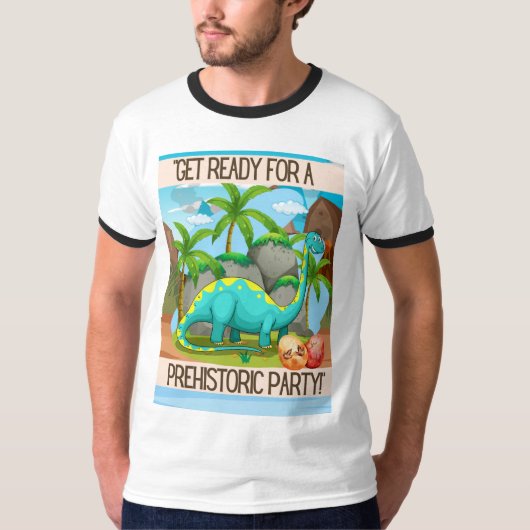 恐竜の名言 カートゥーン Tシャツ (正面)