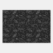 恐竜の喜びの包み紙セット – おもしろいとフェスト ラッピングペーパーシート (正面2)