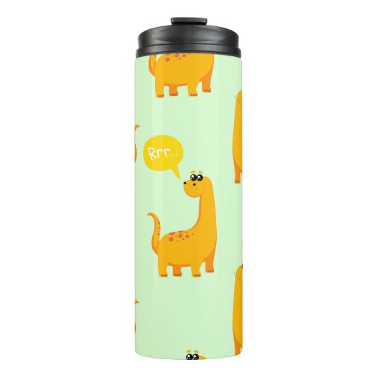 恐竜の喜び：子供の明るいパターン。 タンブラー (正面)
