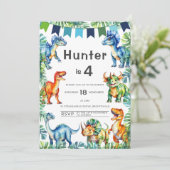 恐竜の四歳の誕生日 招待状 (スタンド正面)