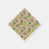 恐竜の国かわいいディノ スタンダードカクテルナプキン (角)