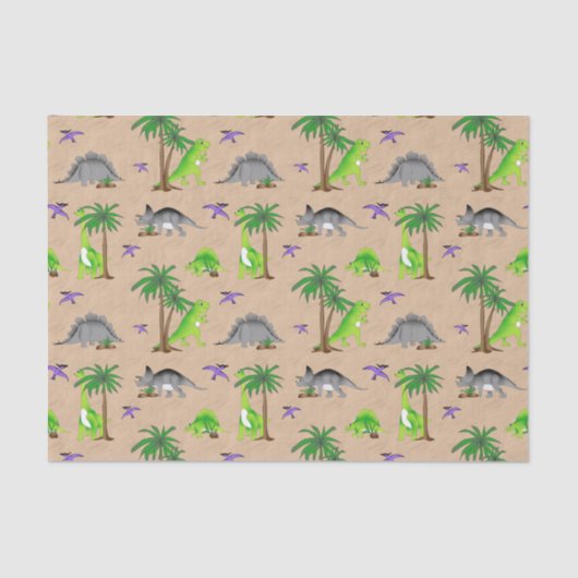 恐竜の国かわいいディノ 薄葉紙 (正面)