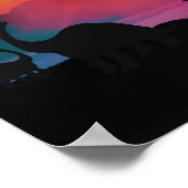 恐竜の夕日 ポスター (角)