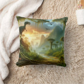 恐竜の夜明け：中生代楽園 クッション (ブランケット)