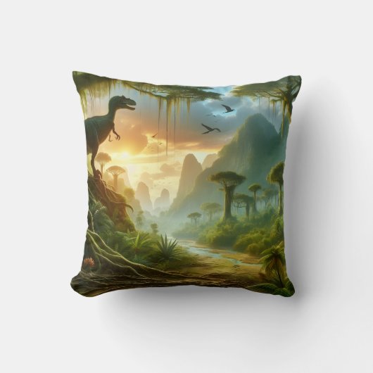 恐竜の夜明け：中生代楽園 クッション (正面)