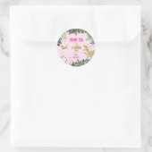 恐竜の女の子が足を踏み入れてくれてありがとう ラウンドシール (バッグ)